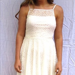 White polka dot dress