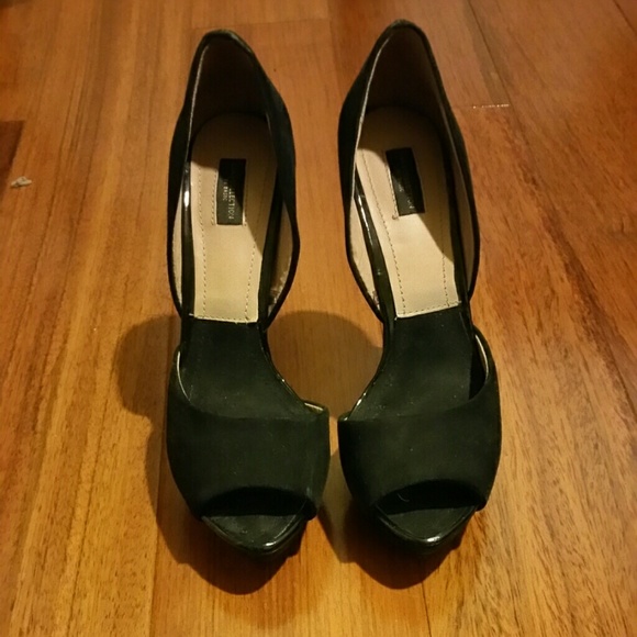 Zara Black Opened Toe Heels