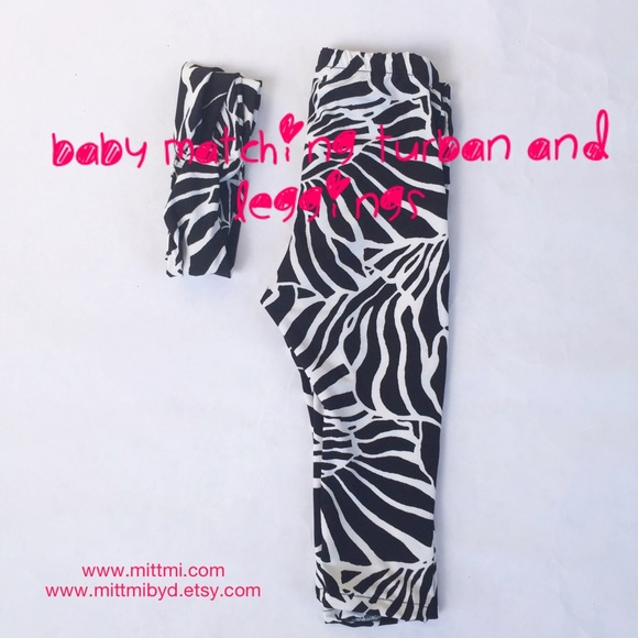 Mommy and me matching turban with baby leggings