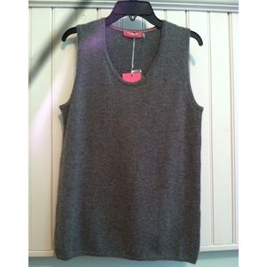Grey Cashmere Sleeveless Tank