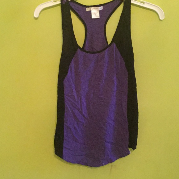 Purple and black athletic tank top
