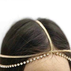 Gold Hair jewelry/ head chain.