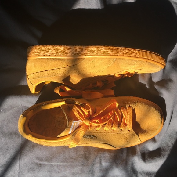 Gold Puma Suede Classics