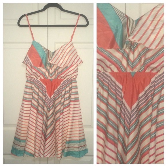 Fun and colorful chevron dress