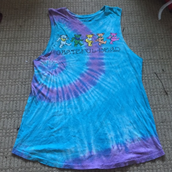 Tie dye grateful dead tank top