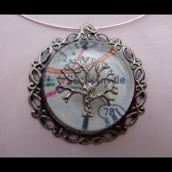 Handmade Map Pendant on Memory Wire