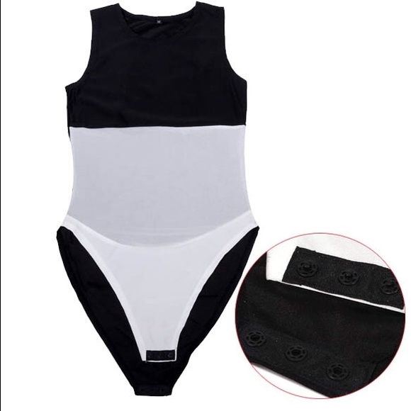 SALE!  Black and White Monokini! - Picture 2 of 4