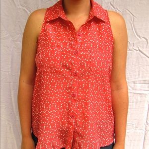 Forever 21 sleeveless polka dot shirt