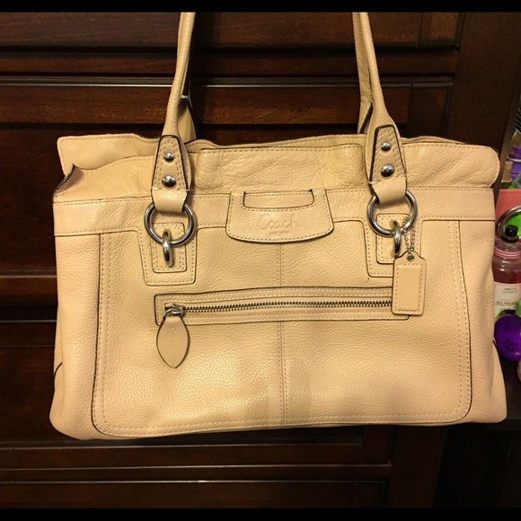 Beige Coach Purse