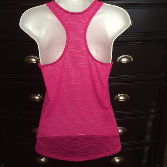 Express Racer Back Semi Sheer Pink Tank - Picture 3 of 3