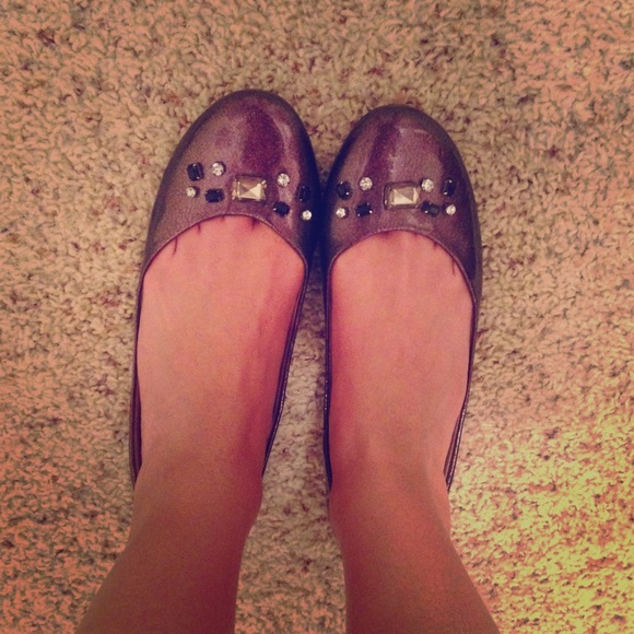 Plum ballet flats