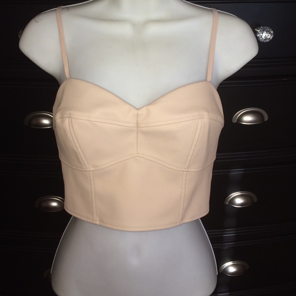 Express Faux Leather Crop Tank