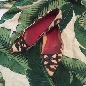 Authentic Kate Spade pointed toe calf hair flat