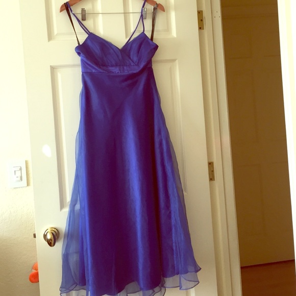 Blue dress, halter top tie - Picture 1 of 3