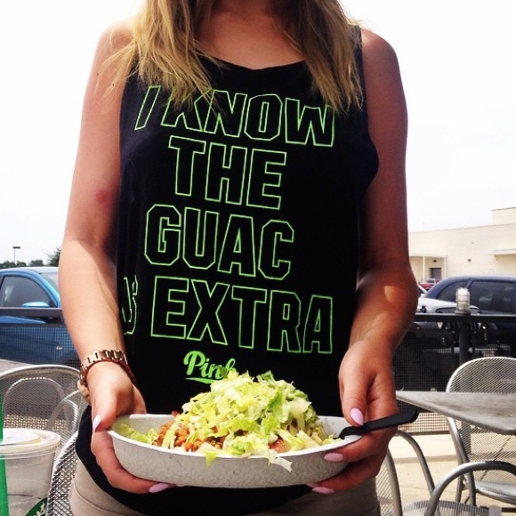 PINK Victoria's Secret Tops - Victoria's Secret "I Know The Guac Is Extra" Tank
