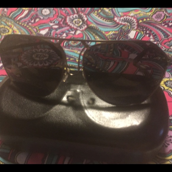 House of Harlow Tilda Gunmetal Aviators