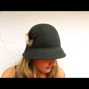 Green felt hat