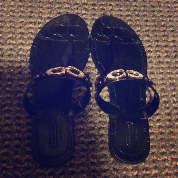 SOLD!!! Coach flip flap, black hard plastic