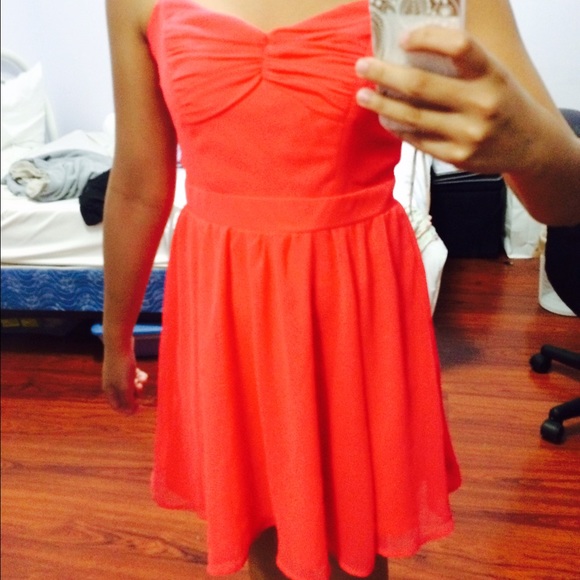 Wearing the dress