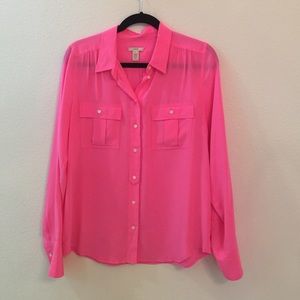 J Crew 100% Silk Shirt