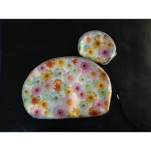 Vintage floral makeup bag set 🌸