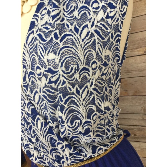 ✳️ SALE ✳️ Stunning blue pleated romper sz S M - Picture 4 of 4