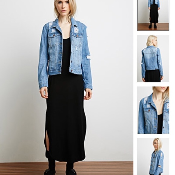 Distressed denim jacket (never worn)