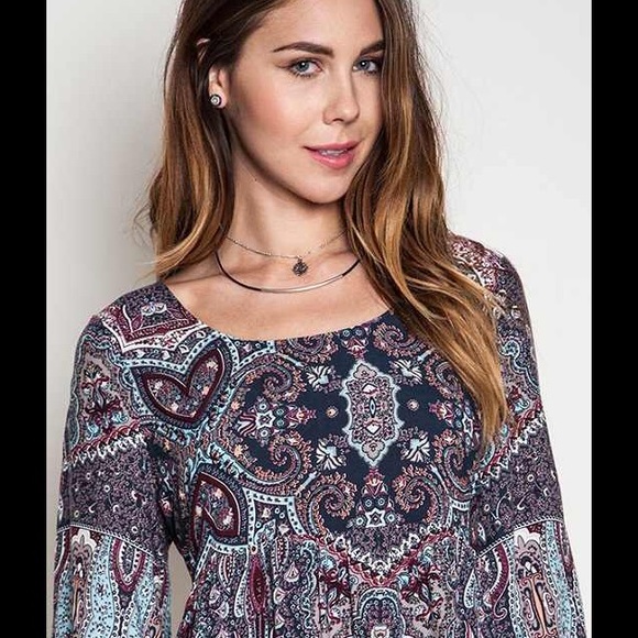 🆕Bohemia Paisley Tunic Dress - Picture 3 of 4