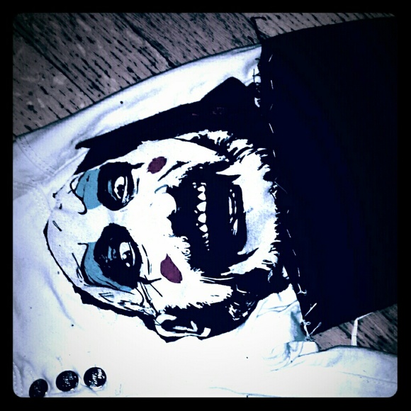 Custom Punk rock B&W jeans