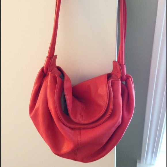 Red genuine leather purse from Banana republic