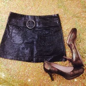 Candie's leather skirt