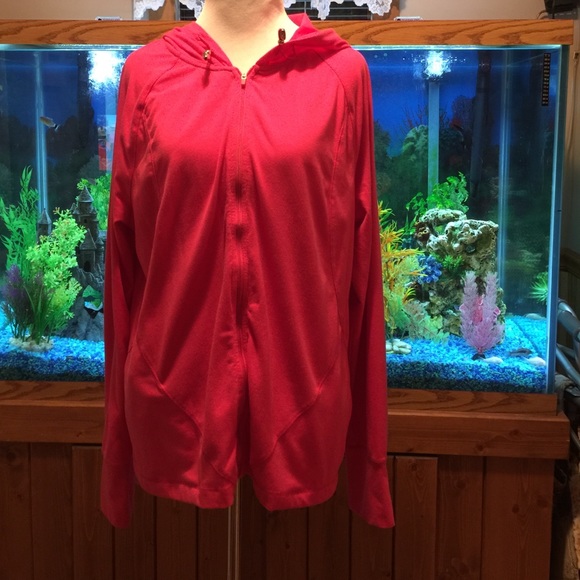 Hot pink zippered hoodie. "NWOT" Final Discount