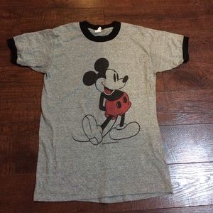 Mickey Mouse tee.