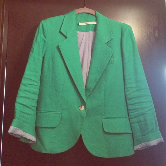 Linen Gibson Kelly Green Blazer