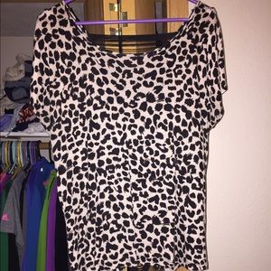 Leopard Print Blouse with Stringy Back