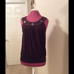 Michael Kors Brown sleeveless top sizes/p