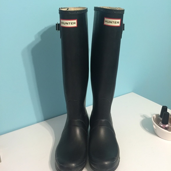 Black Matte Hunter Boots