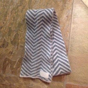 Light blue wool coach scarf