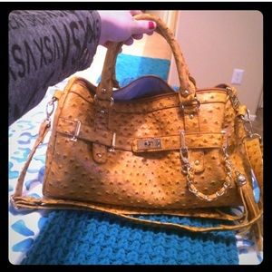 Steve Madden faux ostrich purse