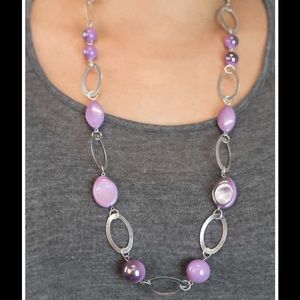 Purple and Silver Necklace