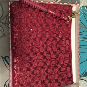Coach iPad mini/media case red sequence