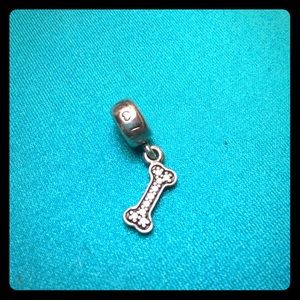 Pandora dog bone charm Sterling Silver