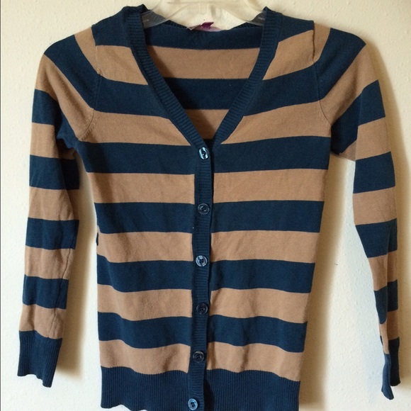 Tan and Teal Cardigan