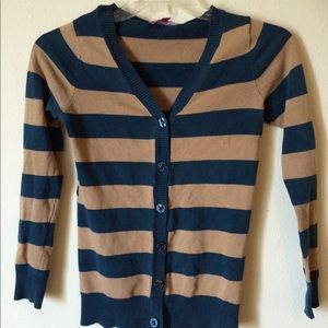 Tan and Teal Cardigan