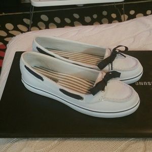 White and Navy Sperry Top-Siders **negotiable**