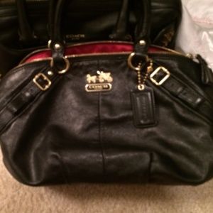 Coach black satchel Sophia