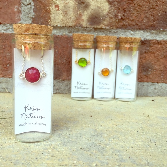 Ruby birthstone necklace