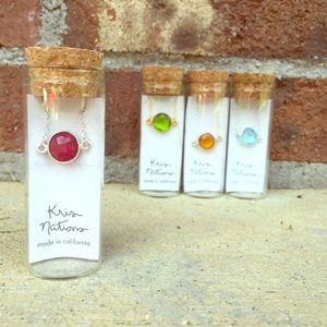 Ruby birthstone necklace