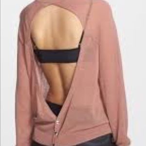 Tildon sheer, open back sweater/top.