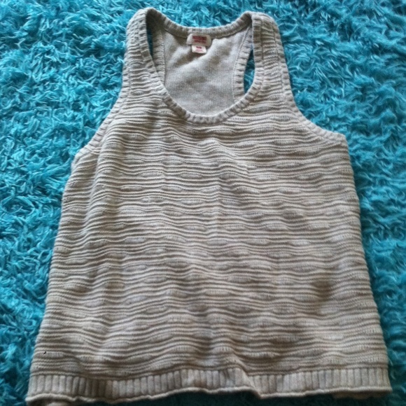 Tan knit tank top